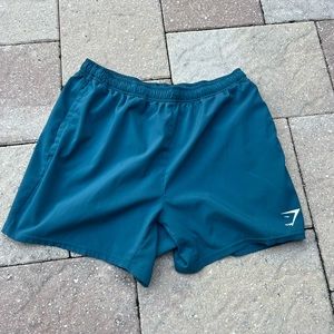 Gymshark 5 inch inseam shorts teal